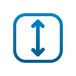 Ícone representando altura